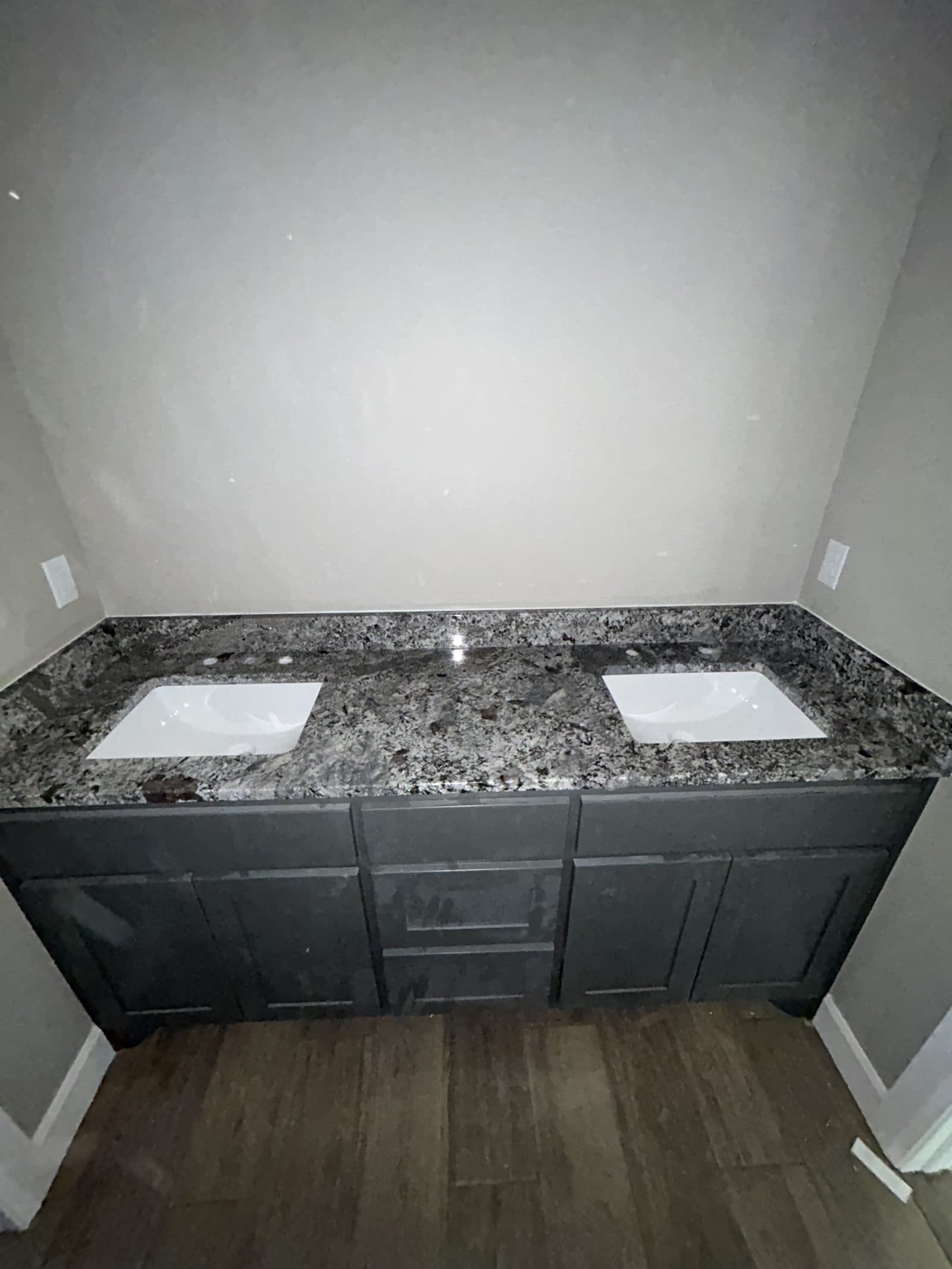 Granite bathroom double vanity